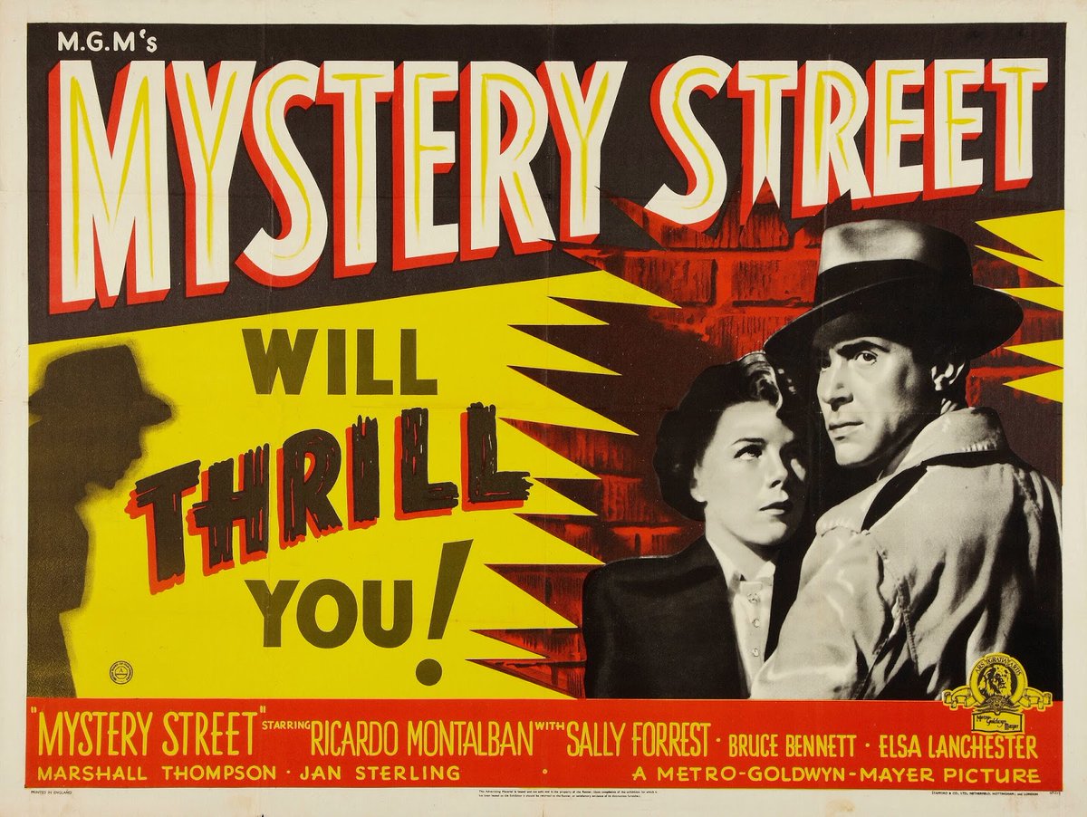 So  @DriveInMob has demanded some b&w noir films in this list and I will oblige him. Mystery Street (1950)! The world deserved more Pete Morales procedurals! Maybe with a cameo by Frances Lee Glessner. And regularly featuring Elsa Lanchester and her array of beaus.