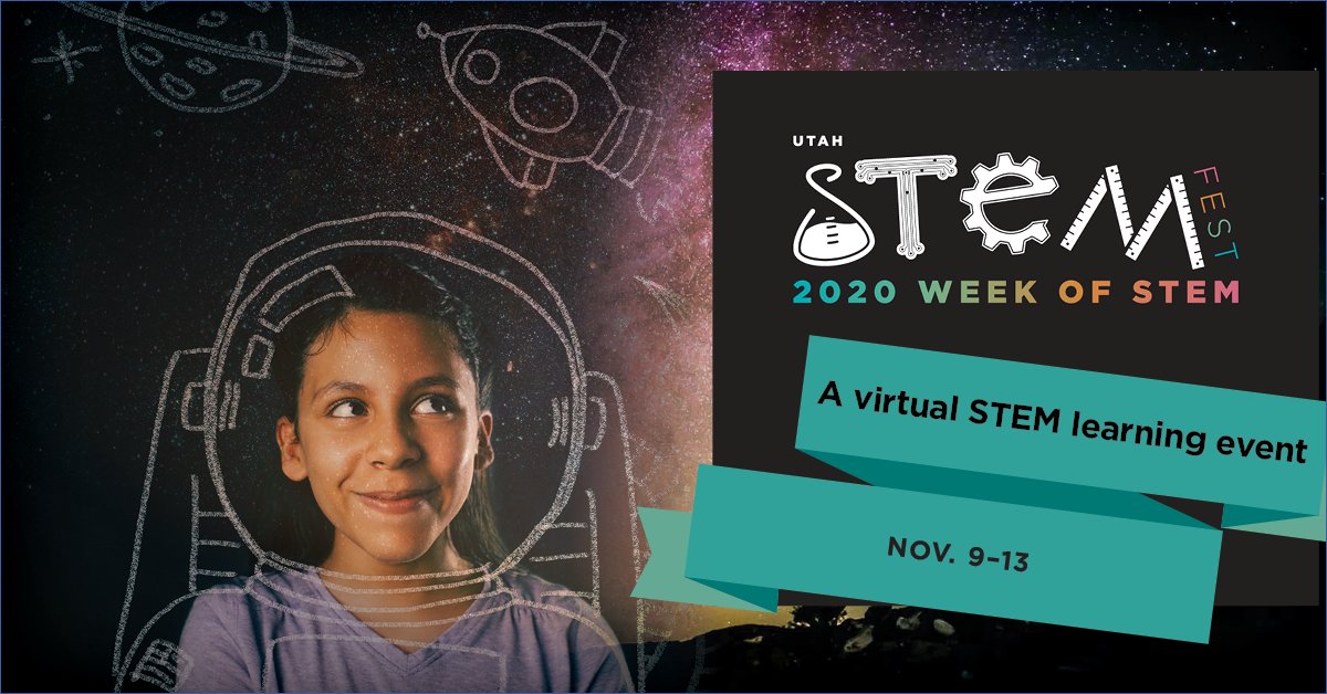 UtahOED's tweet photo. Amazing work from @STEMUtah on putting together this year’s Virtual Week of STEM!
Students, educators and parents can get their journey started today at https://t.co/c3kOnR2PxY!
#stemutah #stemfest2020 https://t.co/aLOPDvjdGs