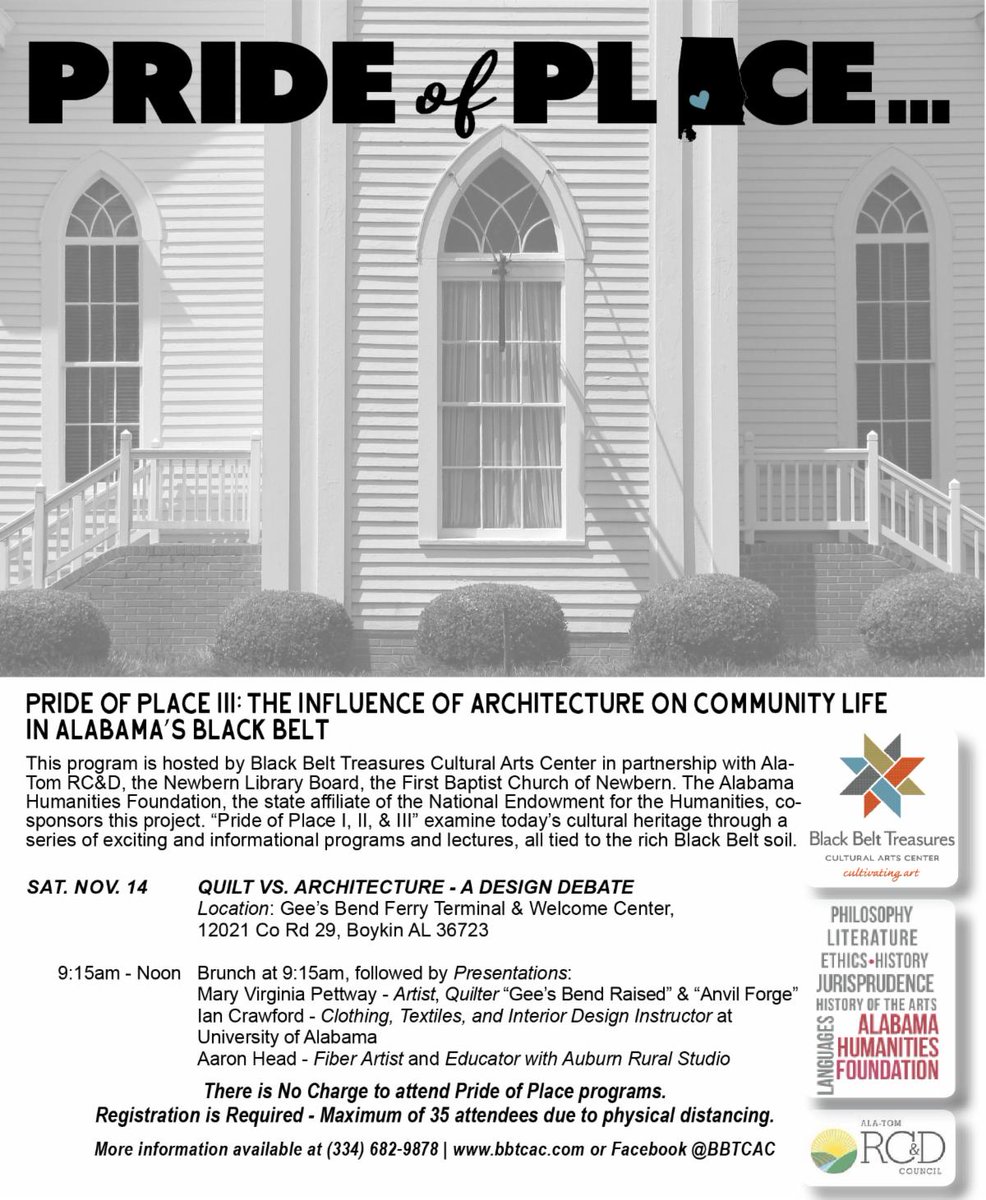 Join us in Gee's Bend for a Pride of Place Program on Quilts &amp; Architecture[[FIRSTNAME OR... conta.cc/3eKgFDI