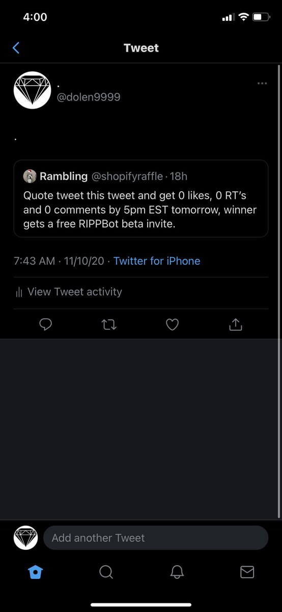dolen9999's tweet photo. .@shopifyraffle rippbot to DMs  🥺 https://t.co/egWZNkx6hS