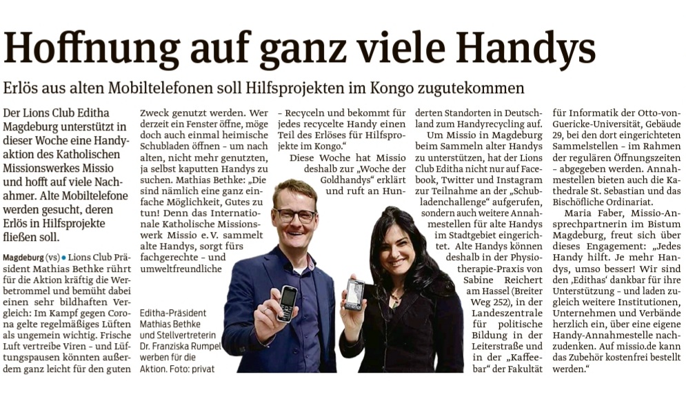 EdithaLions's tweet photo. Diese Woche ist die #wochedesgoldhandys. Wer noch mitmachen möchte und alten Handys aus dem schnöden Dasein zu einem sinnvollen Zweck verhelfen möchte: wir sammeln für den guten Zweck❣️beim @BistumMagdeburg oder in der #kaffeebar in der Fakultät für Informatik. Danke @Volksstimme https://t.co/5E17zuuEPD