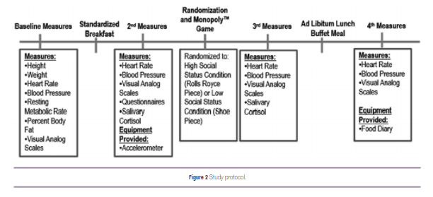 Methods: -Randomized 133 Hispanic adolescents to high social status (HIGH) or low status (LOW) condition using rigged Monopoly game-Participants fasted for 12 hours prior to study-Given standardized breakfast-Participants completed questionnaires & told they were 'tests'