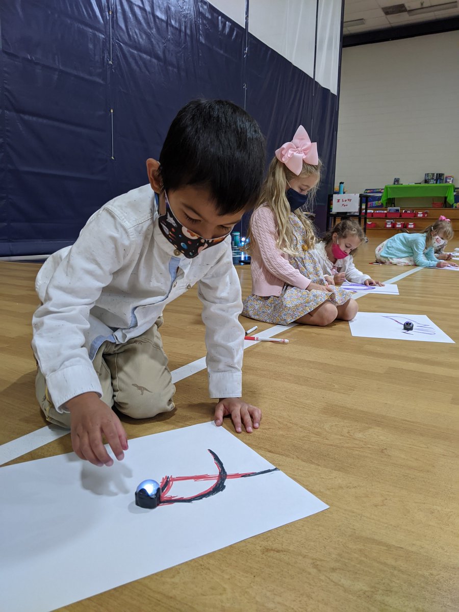 A global pandemic can't stop this! K students learn the fundamentals of coding w/<a href="/Ozobot/">Ozobot</a> #STEMlearningcontinues #SociallyDistancedClassroom #MakeItHappen