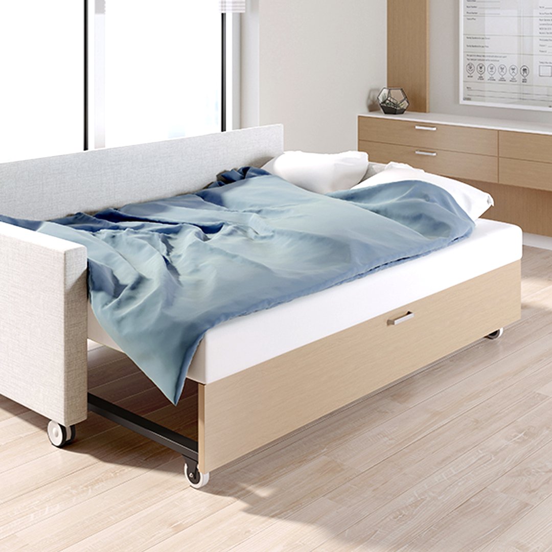 The Full House Sleeper Sofa features a 50” sleeping surface, ample enough for two overnight guests to keep your loved ones as comfortable as possible. 🙌

#IOAfurniture #FurnitureDesign #HealthcareDesign