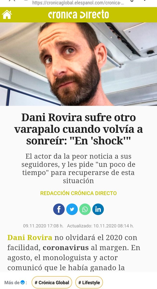 diegodanotv's tweet photo. ¿Puede hacerse un clickbait más lamentable? El varapalo es que, por el toque de queda en Andalucía, han tenido que adelantar la hora de los 3 shows que tenía programados en Málaga para grabar el especial de Netflix. Que periodismo rata de Pedro J. https://t.co/CgxvXC1PQb