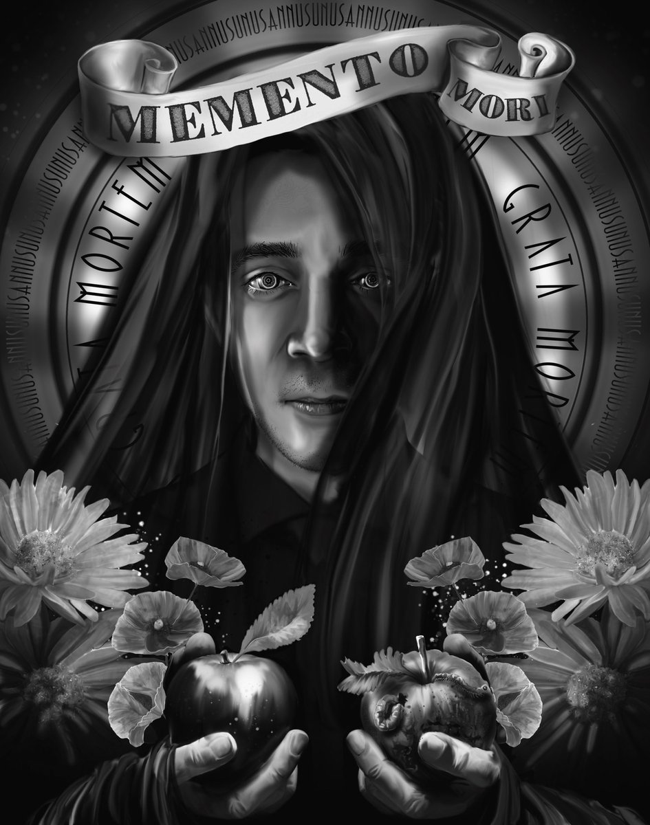 DAY ONE TO REMEMBER: my first UnusAnnus drawing... based on the Victorian etiquette of mourning and flowers... 
VitaNova GrataMortem... are you prepared?
#UnusAnnus #markiplier #crankgameplays #TimeToRemember