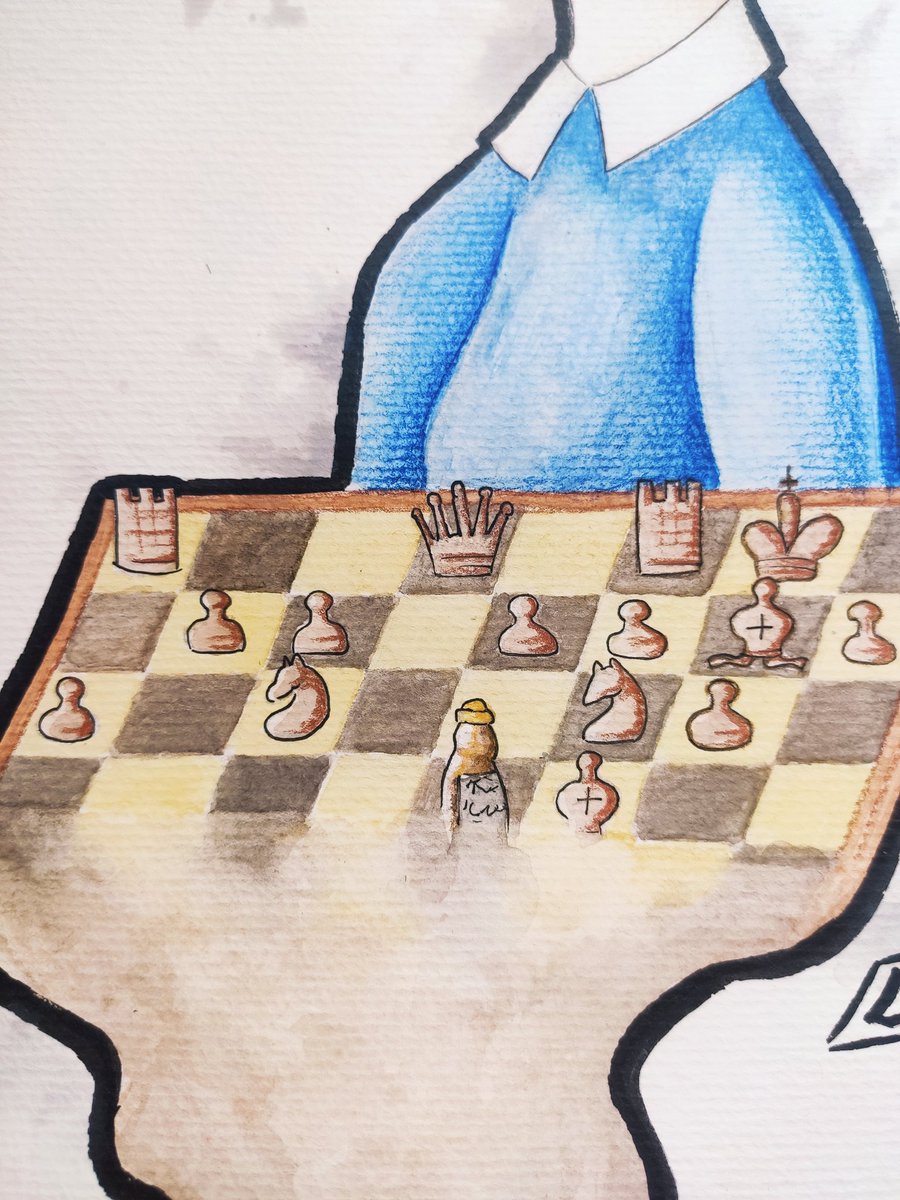 BmoLyk's tweet photo. Another drawing that was on my mind for a while! The Queen's Gambit touched me in a way...that no words can describe it properly ♟️💘
  Highly recommend!

#bethharmon #thequeensgambit #chessplayer #womenrule #netflixseries #watercolordrawing #derwentpencils https://t.co/hSikZmVkin