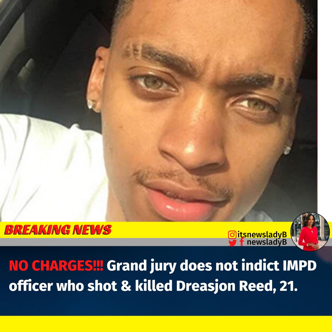 #BREAKING NO CHARGES for @IMPDnews Officer Dejoure Mercer who shot & killed Dreasjon Reed.

Reed led PD on high speed chase, while on Facebook Live. He ran out; officer ran after & fired taser. Ofc says the two exchanged gunfire. #DreasjonReed #seanreed #justicefordreasjon #indy