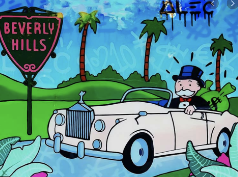 At start of 40-minute rigged Monopoly game, participants randomized to HIGH were told: "Congratulations, based on your test scores, you have been given the Rolls-Royce piece." HIGH=Rolls Royce piece, starting off w $2000, $200 when pass 'Go', use both die, role of the banker