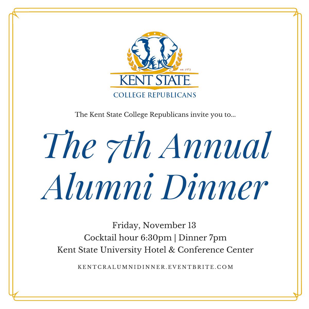 3 DAYS until our 7th Annual Alumni Dinner!!! 🥂🥳

If you have not gotten your tickets yet, what are you waiting for?!

Link in our bio!