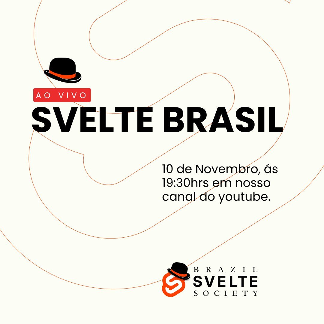 sveltebrasil's tweet photo. Já vai começar! Bora conversar sobre Svelte?!

https://t.co/BjVeHZm6D3 https://t.co/yJLmXmUWbU