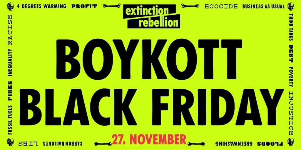 XRBerlin's tweet photo. Ankündigung: Boykott des Onlinehändlers & Klimawandelleugner-Unterstützers Amazon zum Black Friday, 27. November 2020. #XR ermutigt alle dazu, an diesem Tag und darüber hinaus, keine Produkte über Amazon zu kaufen. #BoykottBlackFriday #BlockFriday https://t.co/ghlNzcbP6G
