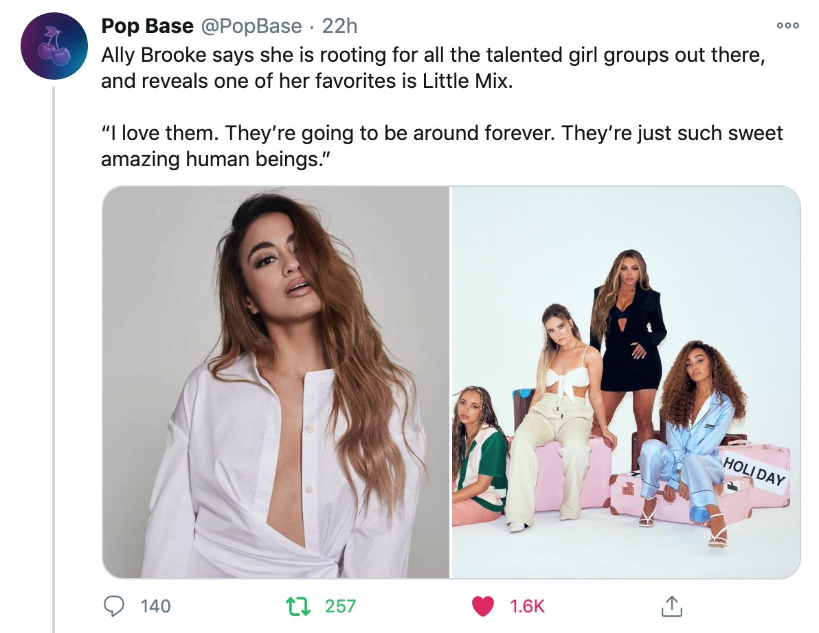 ALLY BROOKE IN A RECENT INTERVIEW