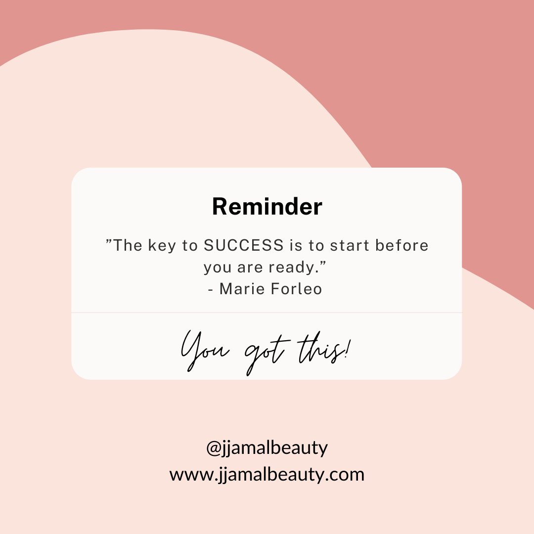 JJamalbeauty's tweet photo. Reminder: Don’t wait, you don’t have the luxury of time! Perfection is a process not a destination.

#reminder #success #startnow #jjamalbeauty #readynow #doitnow #dontgiveup #workhard #increasedcapacity #leadership https://t.co/wJbUs5fp6n