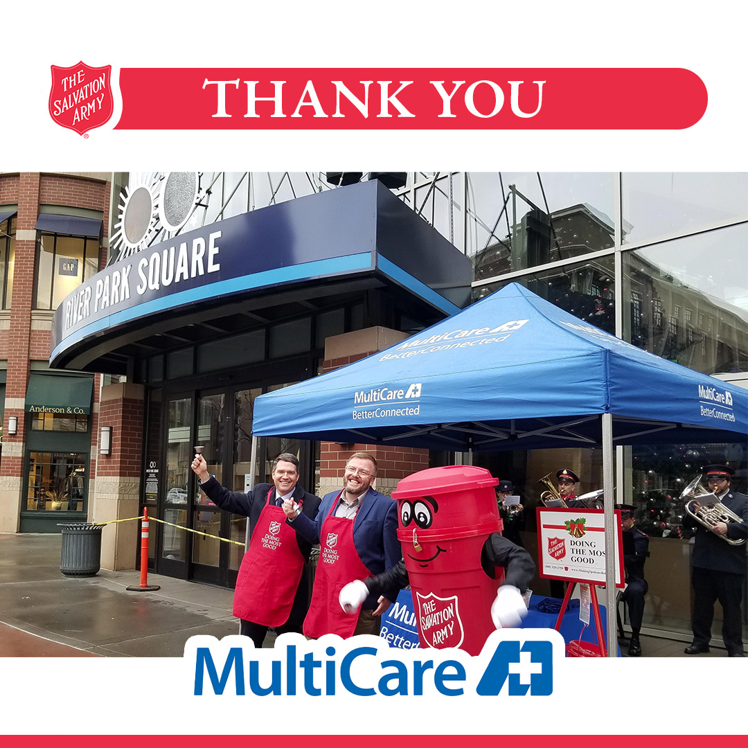 TSASpokane's tweet image. Thank you to @MultiCareINW for being a sponsor of Celebrate the Season Virtual Event and donating $10,000 to The Salvation Army Spokane!