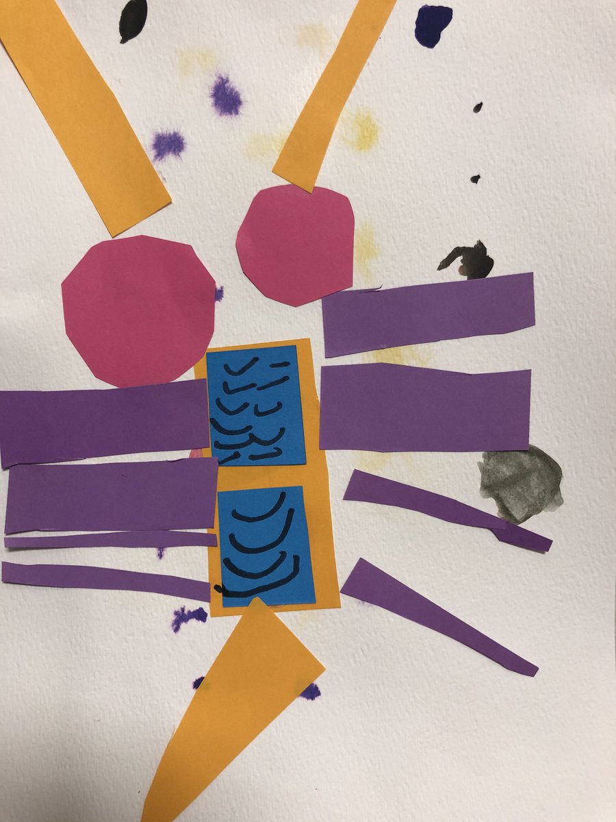 LockmanART's tweet photo. @PetroskyPirates kinders are studying shapes through a series of insect drawing, painting, and collaging. @aliefFineArts #AliefArtsMatter https://t.co/esBrlDPXZV