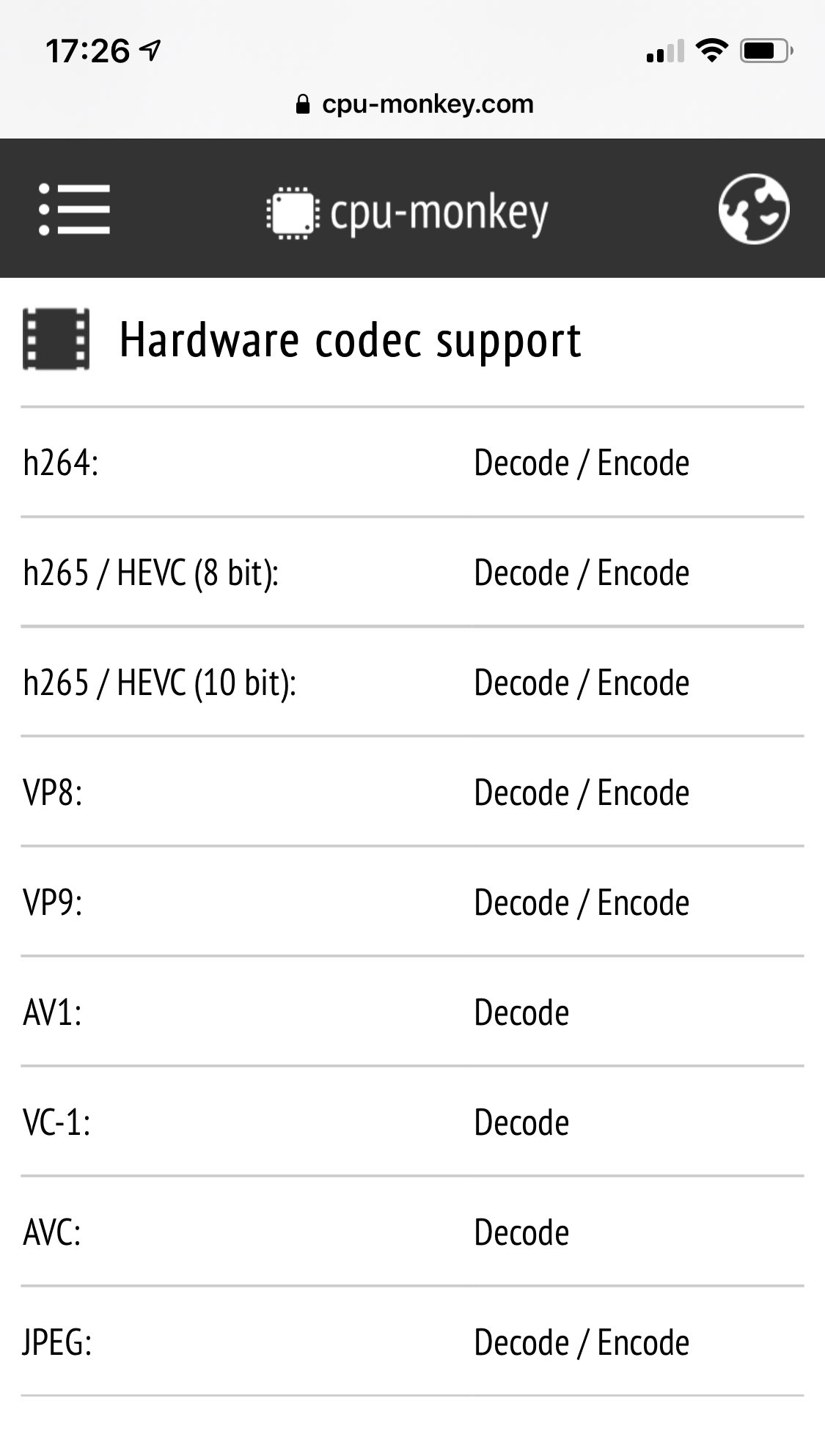 Colin Bendell on Twitter "Apple M1 supports hardware encode/decode of