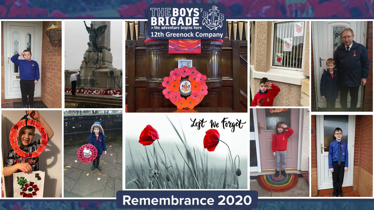 12thGreenockBB's tweet photo. A different #RemembranceSunday for us all. Boys made a wreath for in our church and we joined the nation in 2 minutes silence from our door steps #WeWillRememberThem #BoysBrigade https://t.co/V8tzAjye7d