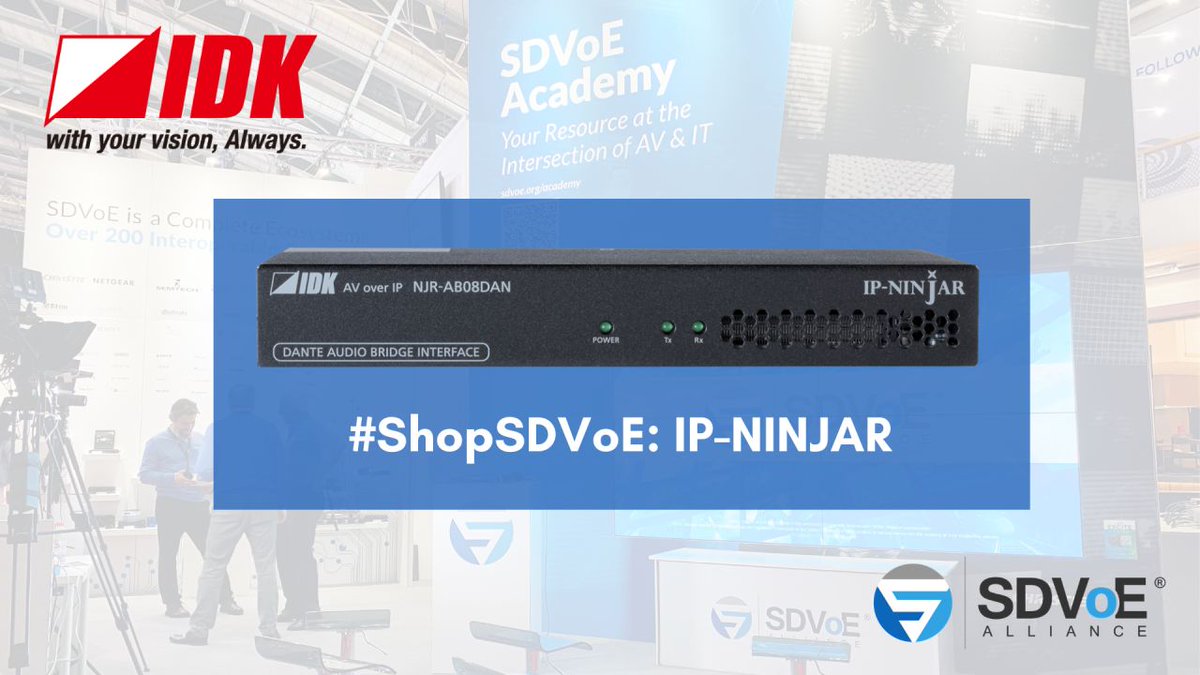 SDVoE's tweet photo. Hey, #AVtweeps! Make sure you follow #ShopSDVoE to see all the products #SDVoE has to offer. We also have a member products catalog — a comprehensive database with powerful search, comparison and project-list tools powered by @AV_iQ.
Check it out here: https://t.co/qfwanZGsIc. https://t.co/aVFvz3kUDp