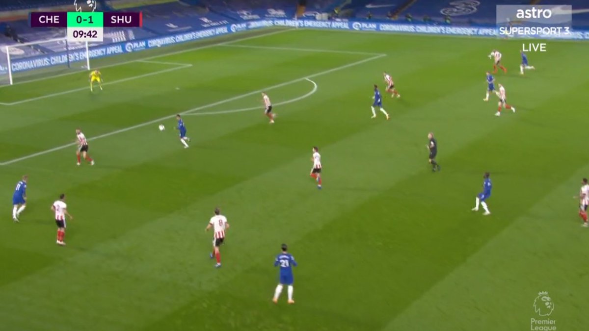 Chelsea also made use of the 8's in the half spaces with the runs of Mount and Kovacic and also Werner. notice their runs
