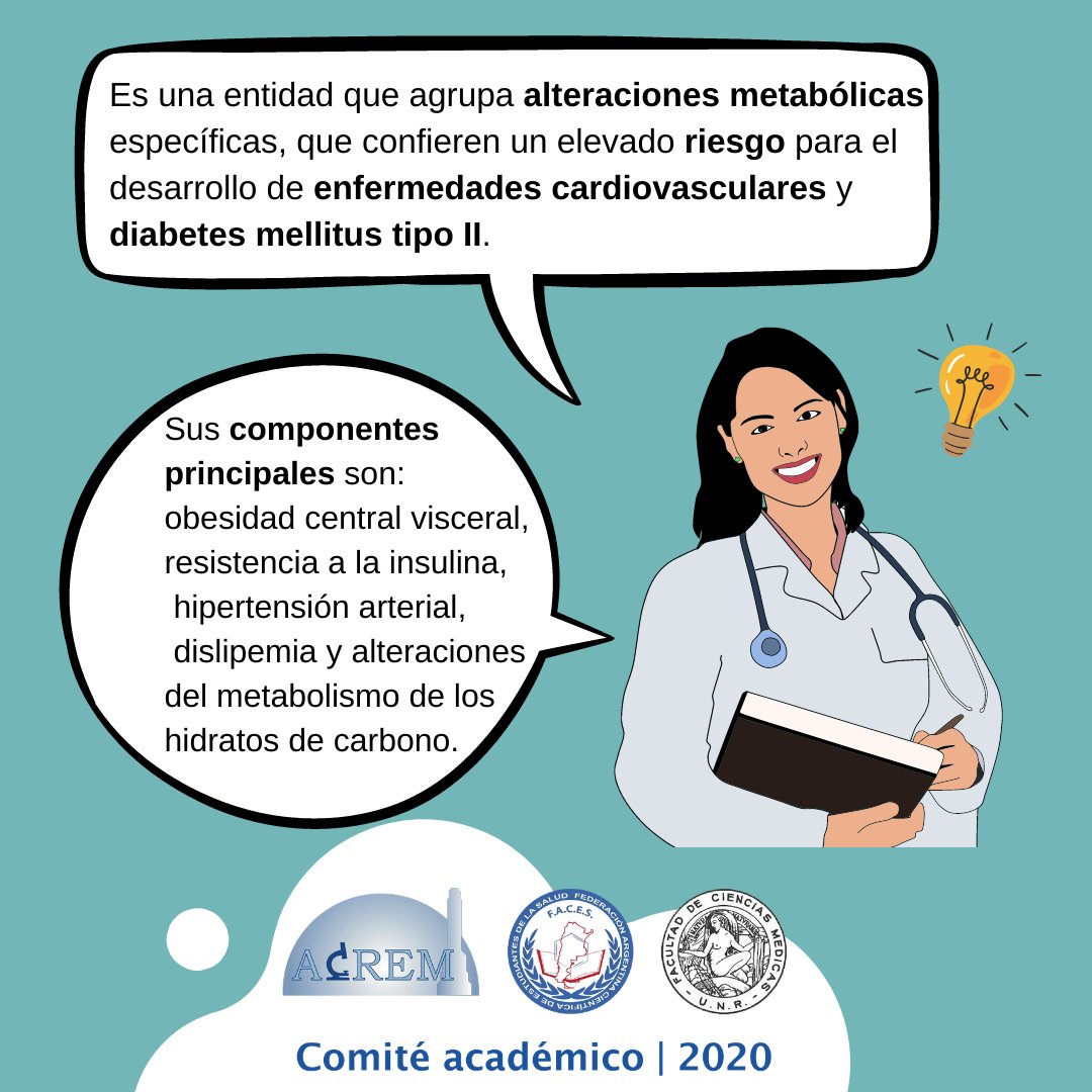 acresrosario's tweet photo. El Sindrome Metabólico es un conjunto de alteraciones metabólicas que incrementan el riesgo de desarrollar enfermedades cardiovasculares y diabetes mellitus tipo II.
🔬#ACREM #SindromeMetabolico https://t.co/jhYbZWtRhD