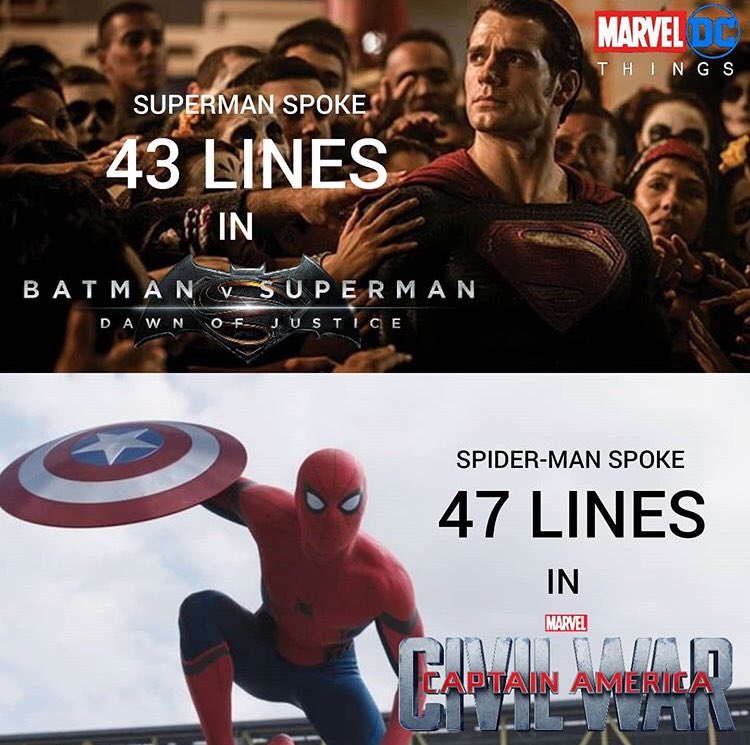 Quality > Quantity.Going beyond the nonsense that is comparing an hyperactive and talkative jokester in an action movie to an introverted and reflective hero in a serious drama, more lines don’t make for better characters.