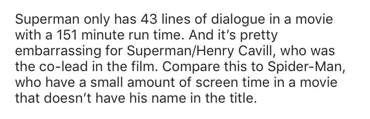 Quality > Quantity.Going beyond the nonsense that is comparing an hyperactive and talkative jokester in an action movie to an introverted and reflective hero in a serious drama, more lines don’t make for better characters.