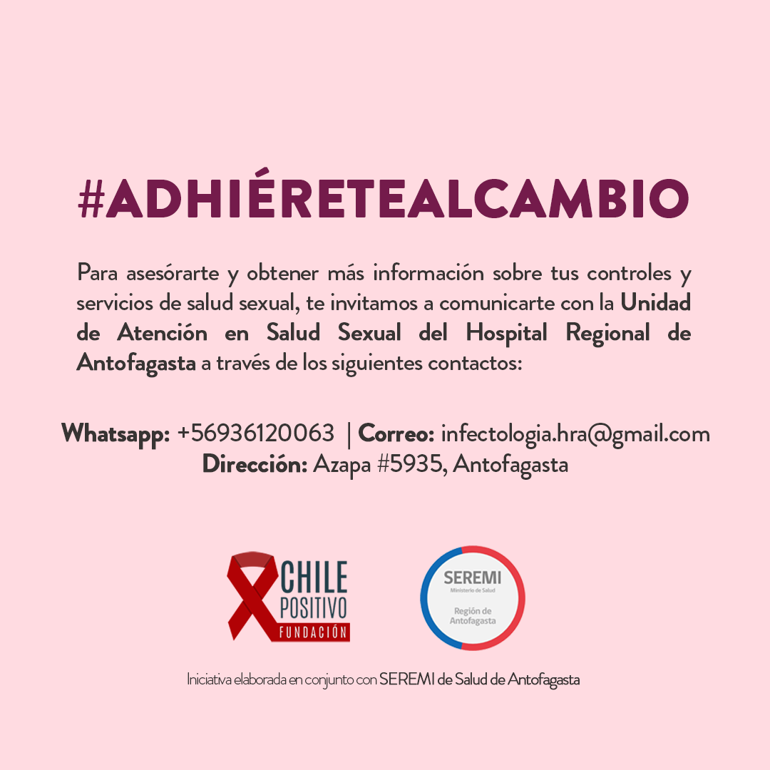 FChilePositivo's tweet photo. ☝🏼Si necesitas ubicar la #UNACESS de tu región, revisa este listado https://t.co/4eRt1c2RPQ. Infórmate y conoce el cómo vivir con calidad y libertad tu sexualidad. 😌💞
*Proyecto realizado por voluntaries de #FChPositivo Antofagasta en conjunto con @SeremiSalud2.* https://t.co/baWPdpKmSE