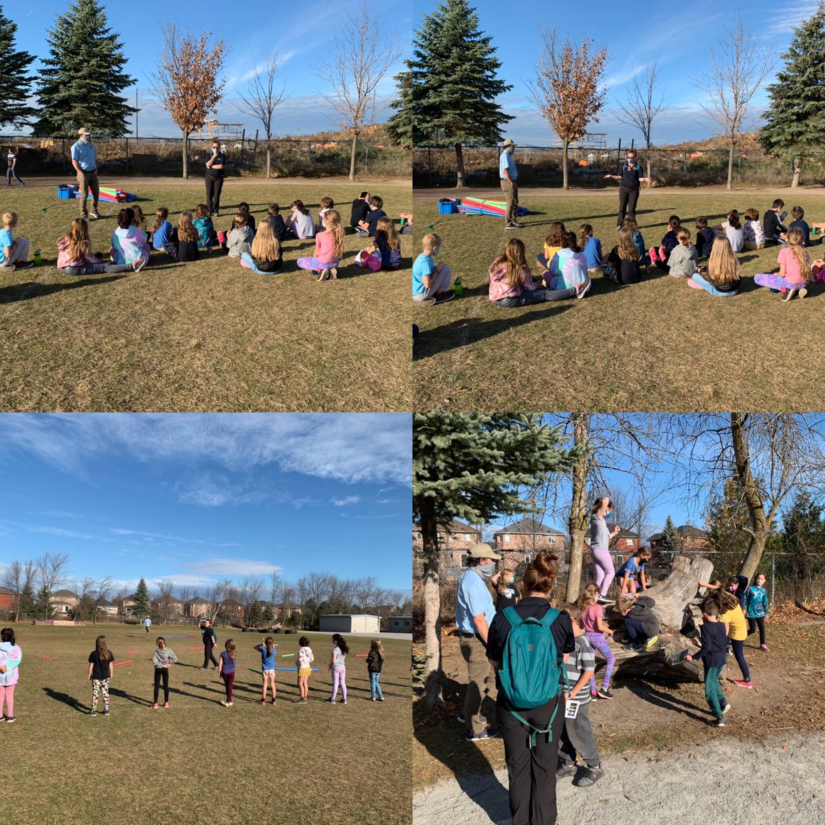 aiken_ms's tweet photo. Grade 3/4 @ECESeagles loved learning about habitats in our very own schoolyard!  Playing some fantastic outdoor environmental games and growing our brains through hands on learning activites from our local Tiffin Centre for Conservation @NottawasagaCA https://t.co/vFmCgKNd1A