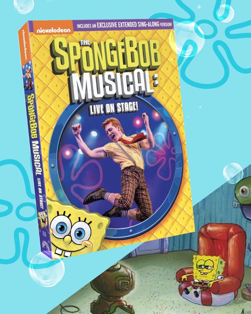 watch the #SpongeBobMusicalLive from the comfort of home 🎶 available now at @Target