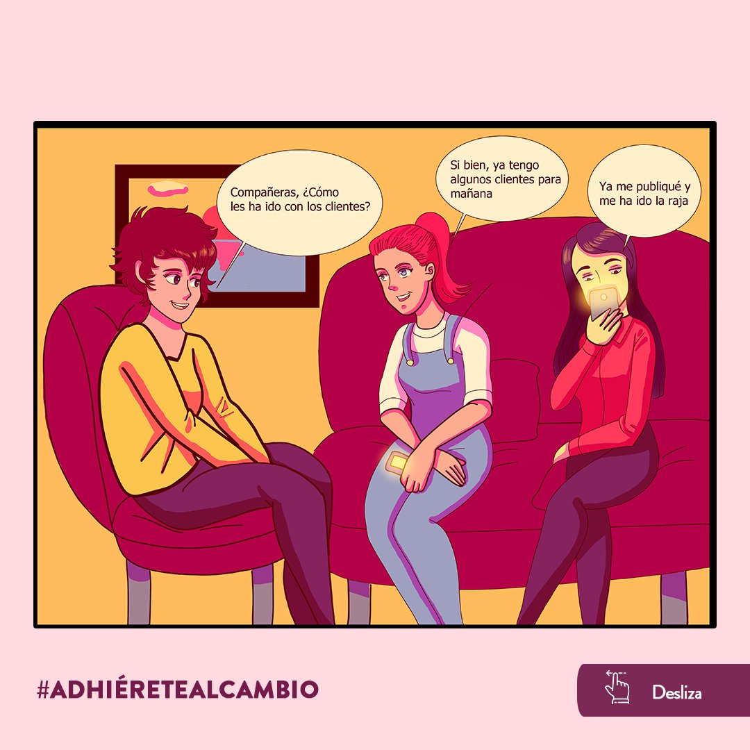 FChilePositivo's tweet photo. ¿Se enteraron que sacamos un comic? 🙊 ✨

Aquí la primera entrega de #AdhiéreteAlCambio. Una Serie de historietas que busca promover la adherencia a los sistemas de salud sexual, a los medicamentos e incluso a los vínculos positivos. https://t.co/j2jn2f0czW