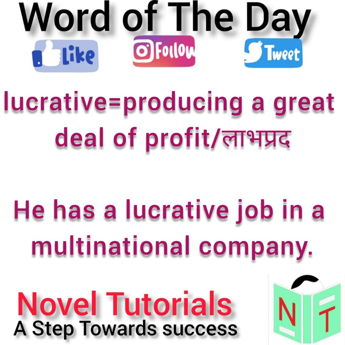 NovelTutorials's tweet image. #newwordeveryday #FunWithLanguage #education #LanguageExpert #dailylearning #knowledge #GoOnline #funfacts #BrainTonic #EasyEnglish #OneWordDaily #meanings #NewWords #synonyms #GeneralEnglish #MagicOfWords #SentenceBuilding #UseNewWords #HindiMeaning #LoveEnglish #StudyEnglish