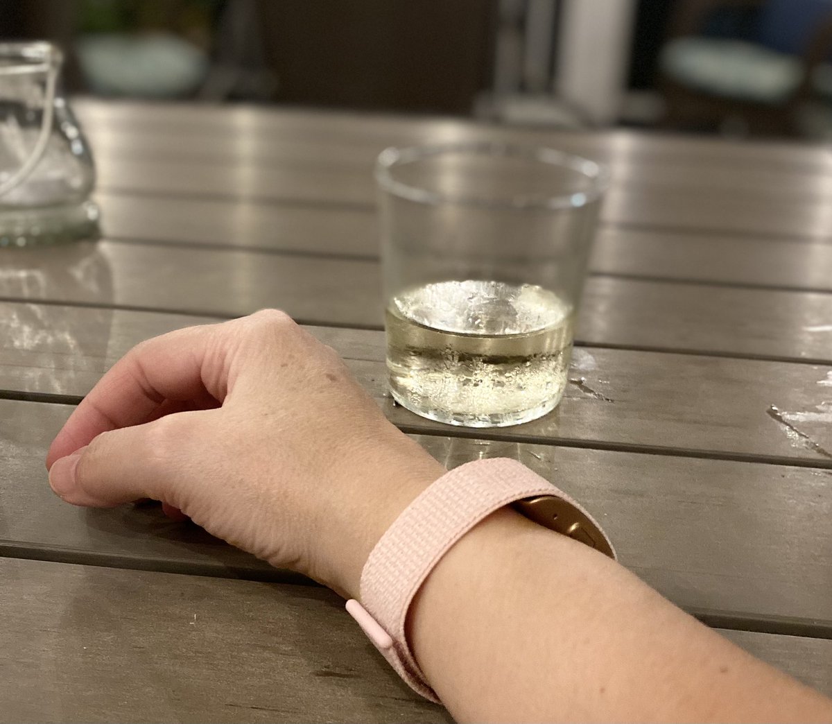 wordczar's tweet photo. Got my new #AmazonHalo today. Might need that glass of wine while I read my tone analysis @amazon https://t.co/RiDt49pEyt