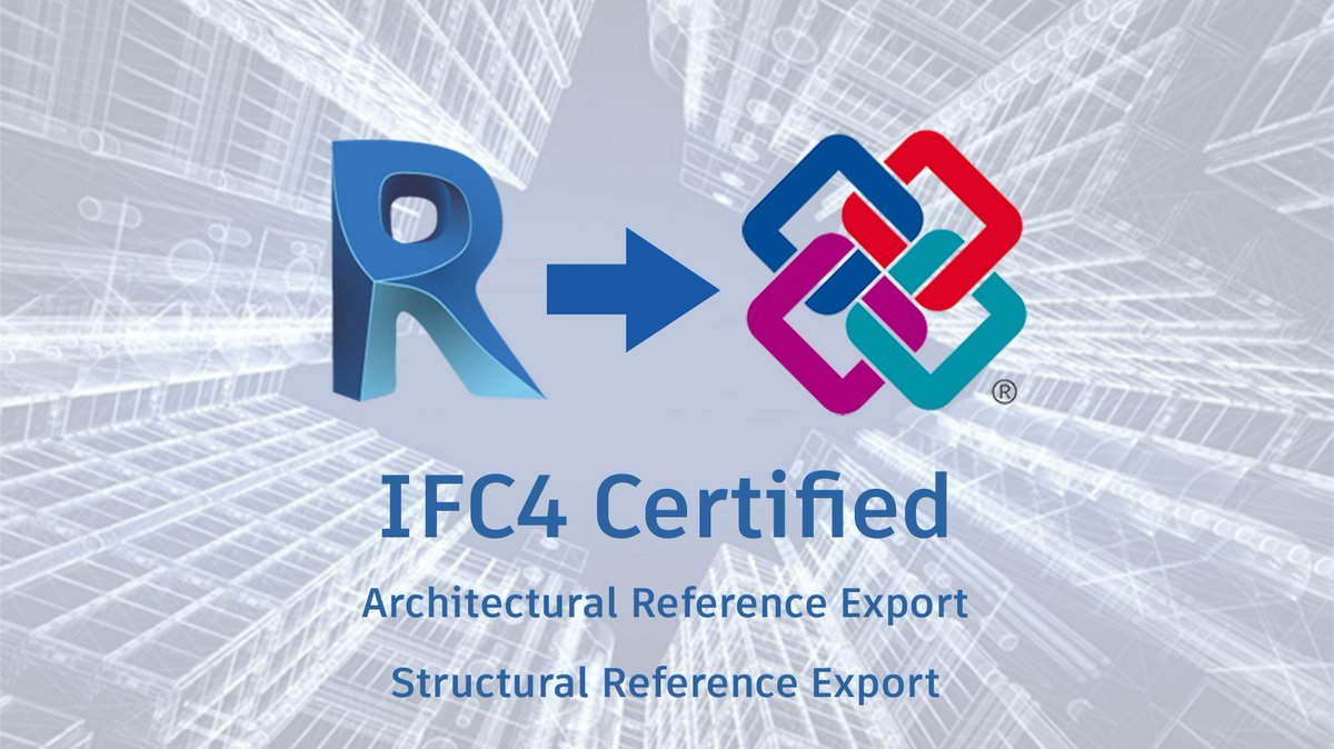 📣 Pleased to share: <a href="/buildingSMARTIn/">buildingSMART International</a> certified #Revit for IFC4 structural export. Read up on how we're pushing for better dataflows across the #BIM universe, including an interview with @Autodesk CEO Andrew Anagnost in <a href="/architosh/">architosh</a> #AEC futures.

autode.sk/35kqbKS