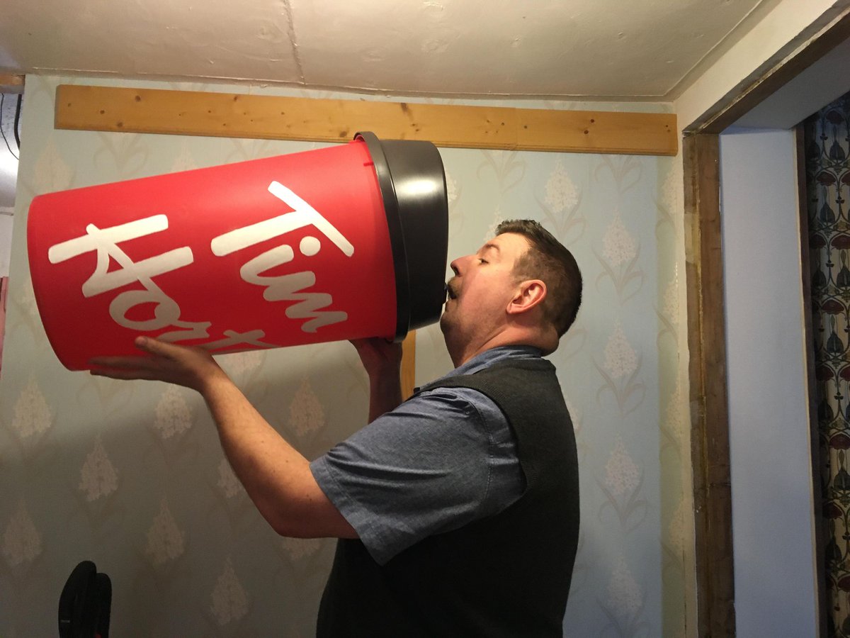 You can never have enough Tim's...#TimHortons Its actually a laundry hamper that I made. DoubleDoublecubed!
