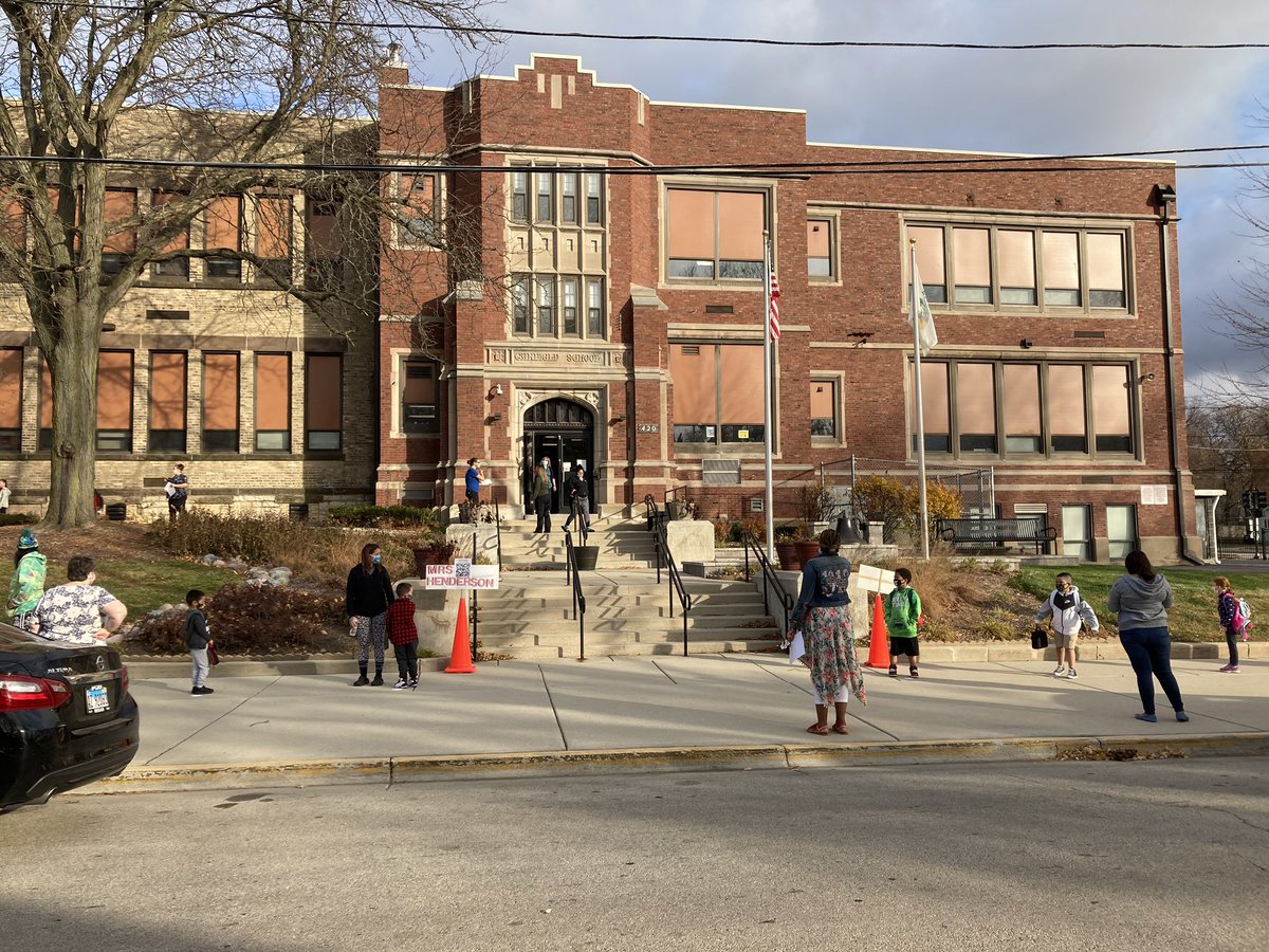 DrBGarfield's tweet photo. For the 131st time, Garfield Elementary School opened their doors to students!  Welcome back group 1 - and there’s plenty more to go!! @sdu46 https://t.co/WHTPUgAlZY