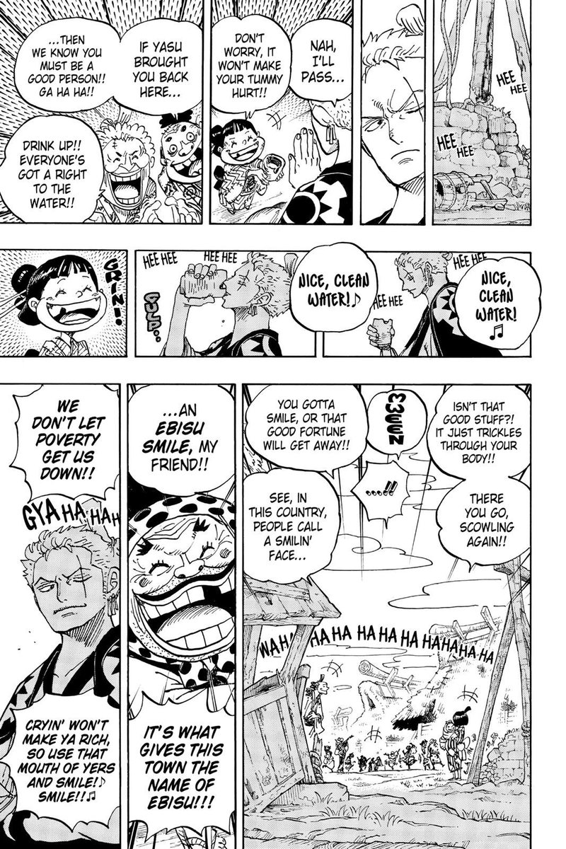 Mtn on en vient à son implication dans Wano.C’est vrai que c’est la 1ère fois que Zoro s’implique vraiment dans les affaires de la population d’un pays, partageant les joies et peines des habitants d’Ebisu.Ainsi pour cette raison, il devrait combattre Kaido au nom des Kozuki.