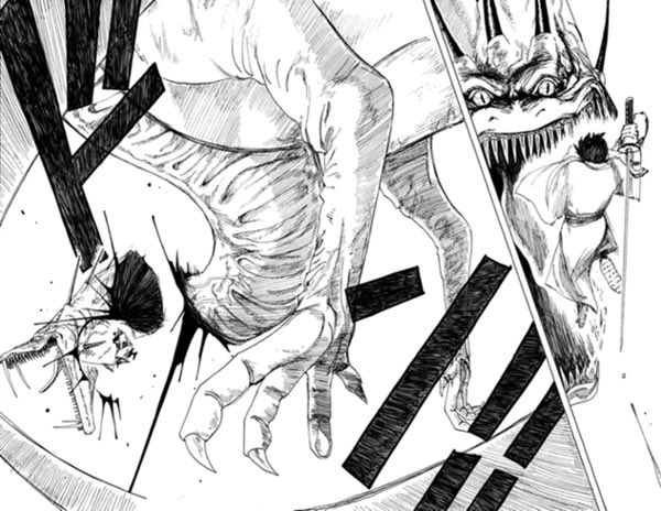 Pour finir avec cette 1ère partie, le parallèle avec Oden et Ryuma tranchant un dragon.Si Zoro devait respecter un quelconque parallèle avec ses prédécesseurs en tranchant un dragon, il l’a déjà fait en décapitant celui de Punk Hazard.