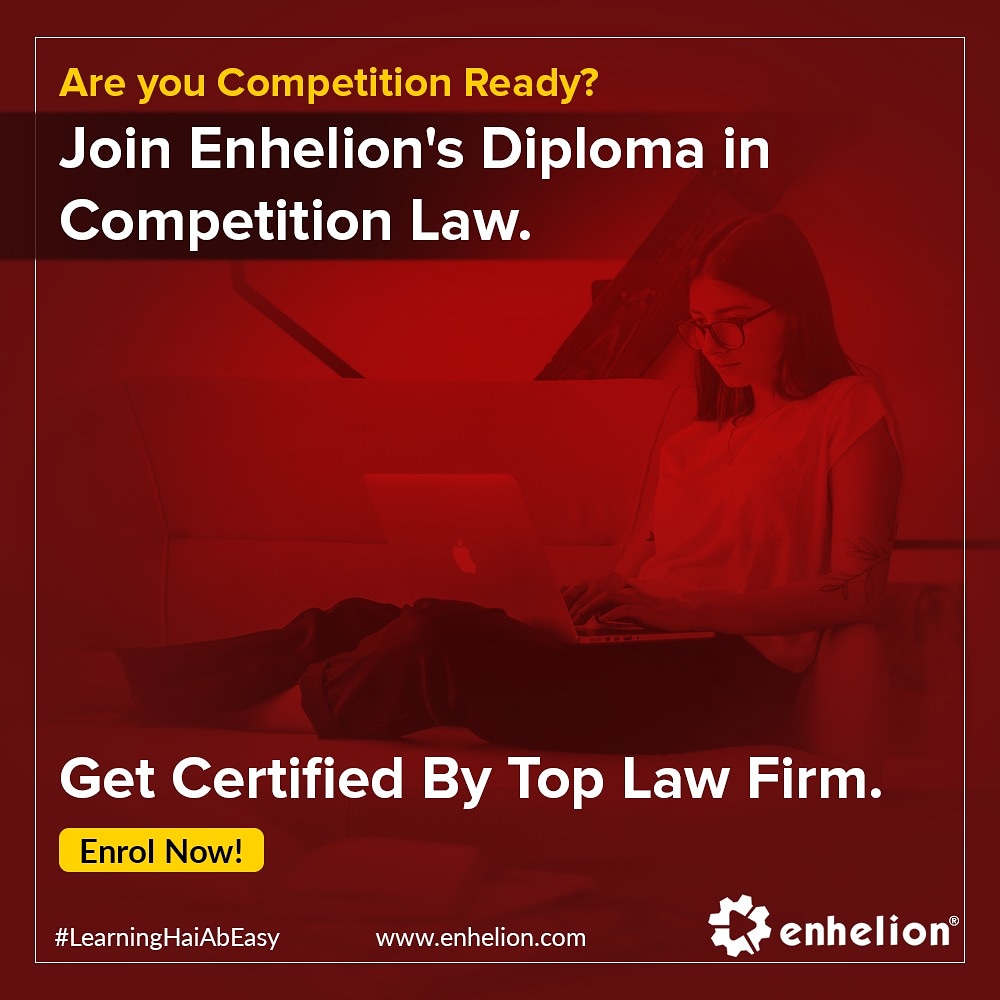 enhelion's tweet photo. Free &amp; Fair Competition is one of the most important pillars of an efficient business environment. Through Enhelion’s Diploma course on Competition Law, learn : https://t.co/BMBFjHRumr