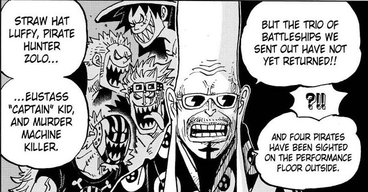 Ensuite les paroles de Kaido.Ici il parle d’un samouraï surpassant Oden.Zoro n’est pas un samouraï, il est un pirate malgré ses ressemblances avec eux.Il a été reconnu à Wano par les ennemis comme étant un pirate avant tout.Oda ne parlait donc pas de lui via cette case.