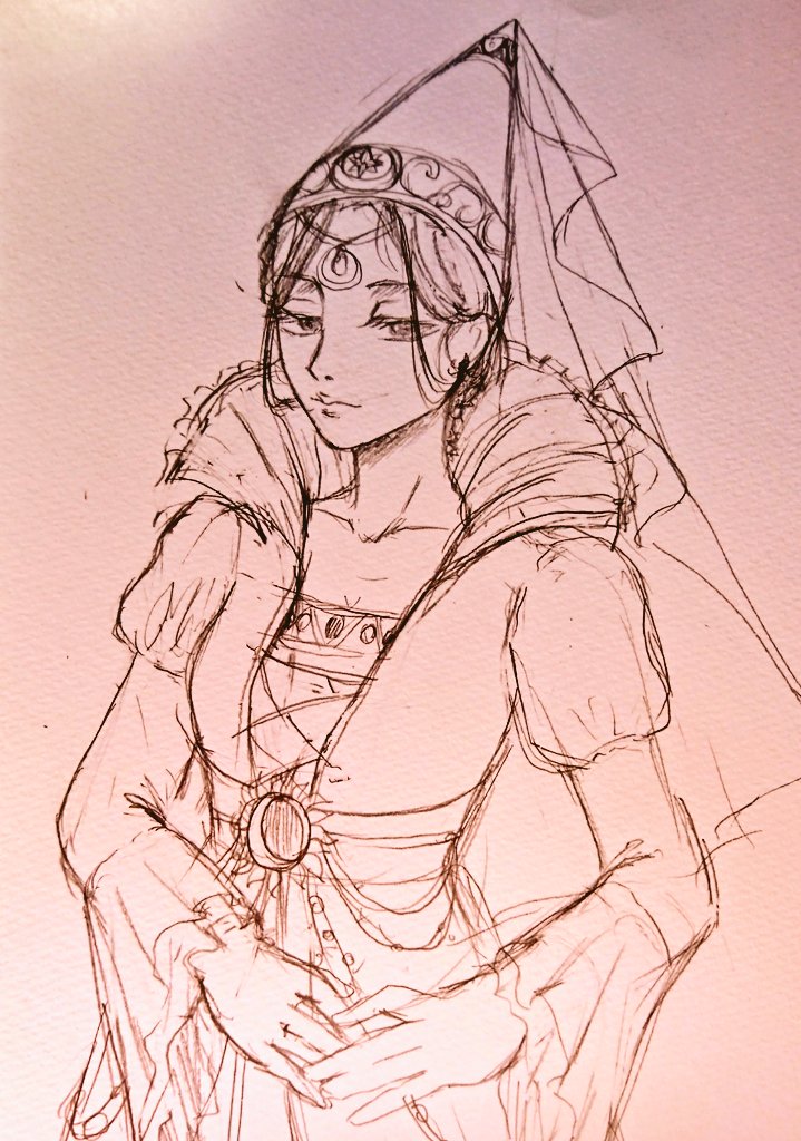 ファンタジー衣装デザインの特訓！
ドレスデザイン楽しい〜