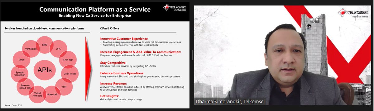 alliance_bridge's tweet photo. "CPaaS plays an important role today, you can't deliver new #customerexperiences and #engagements without it." - Dharma Simorangkir, @tsel_mybusiness #beinconversation #bridgeecosystem https://t.co/isSW516JWk