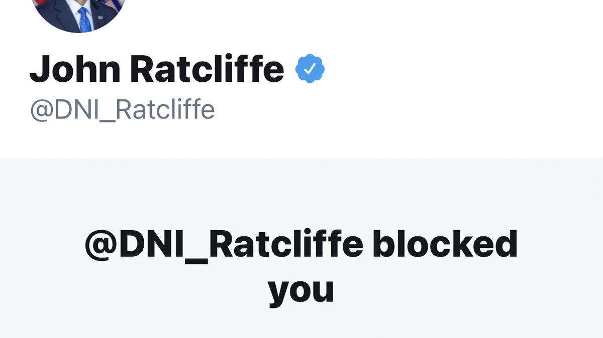 Thread. Good Lord.After my tweets tonight to  @AshaRangappa_ and others about Carter Page calling  @DevinNunes from Moscow, (my scoop, 2018) and speculating Trump was trying to cover up a bribe... the Director of National Intelligence, John Ratcliffe, blocked me. *Just now*.