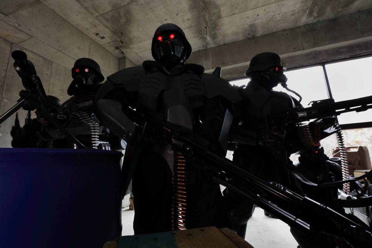 ODA_orz's tweet photo. 山中湖プロテクトギア合せの写真をWEASEL@遺伝子組換え済(@WEASEL32)さんからも頂きましたー。ヤバイ!めっちゃカッコいい!
#ケルベロスサーガ撮影会
#プロテクトギア
#人狼
#PROTECTGEAR
#JINROH https://t.co/Lgjlp4kv1l