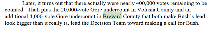 4/ Republicans did not care when an additional 4k votes were deleted from Gore's total in Brevard County, FL in the 2000 presidential election.  https://edition.cnn.com/2001/ALLPOLITICS/stories/02/02/cnn.report/cnn.pdf