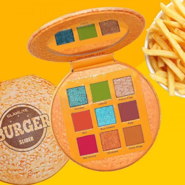 jadorebeaute11's tweet photo. #Glamlite is back with another fun palette to add to their 2-Go collection, the Burger Slider! 9 shades named after your favorite toppings and sides. Available now at https://t.co/WSCgfW26Xl #newmakeup #BeautyNews https://t.co/1xVzZKFiJW