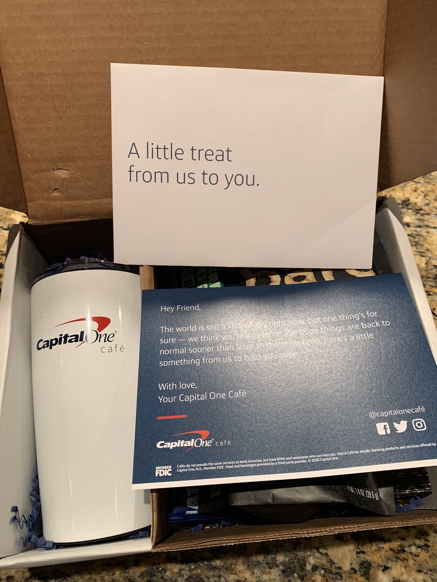 Thank you <a href="/CapitalOneCafe/">Capital One Café</a> for your treat! It was a nice surprise!