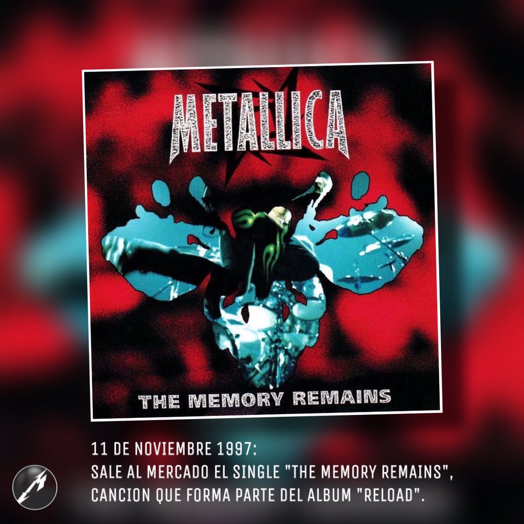 MetSince1981's tweet photo. En 1997, un día como hoy 11 de Noviembre, sale al mercado el Single “The Memory Remains“, canción que forma parte del álbum “ReLoad“.
Este Single, sale editado en cuatro versiones.
#Metallica #TheMemoryRemains #TheMemoryRemainsSingle #ReLoadAlbum  #METALLICAMetalUpYourAss https://t.co/hcYNsJF8M5