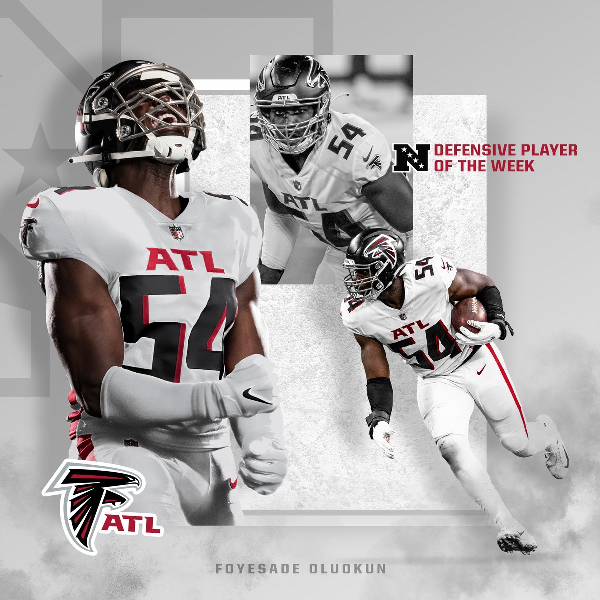 Foye Oluokun has been named NFC Defensive Player of the Week!

Keep ballin', <a href="/foyelicious/">Craig Johnson. St. Ignatius , MT</a>!

📝 STORY - atlfal.co.nz/3phJeNK