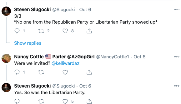 brahmresnik's tweet photo. JUST IN #12News has learned that Maricopa County Republican Party chair Rae Chornenky has stepped down, apparently after GOP lawmaker learned that county party rep didn't attend pre-election accuracy check of election equipment last month. Maricopa Dem chair posted tweet that day https://t.co/FR8exqIJnp